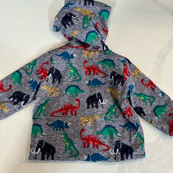 Baby Dinosaur & Prehistoric Animals Print Fleece Lined Hooded Jacket size 18M - Picture 9 of 10